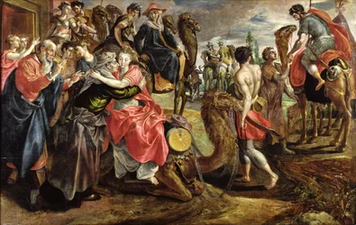 Rebecca verabschiedet sich von ihrer Familie, ca. 1562